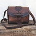 Vintage Chocolate Brown Leather Cross Body Satchel