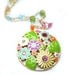 Colorful Necklace pink green blue purple yellow in 14k gold plate