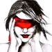 Love Is Blind - A1 Black and White, Wall Art, Home Decor, for her, typographic poster Fashion Illustration Modern Art , drawing