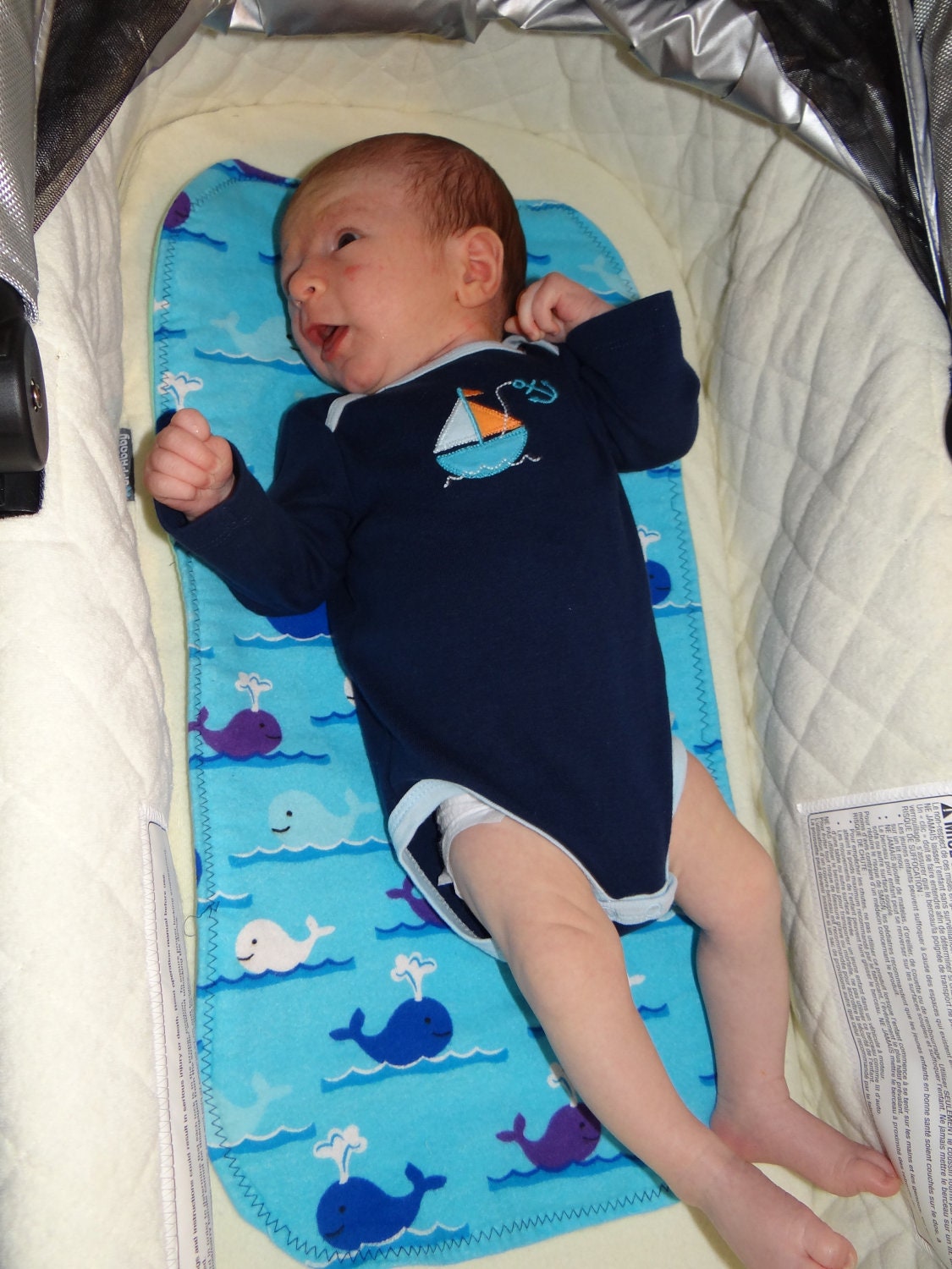 Flannel A Whale of a Time Pack n Play Napper/