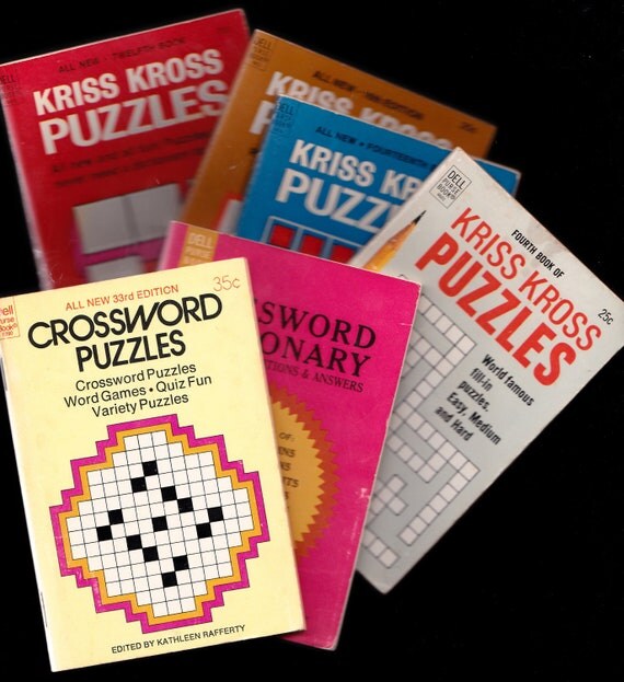 1960s 1970s CROSSWORDS vintage puzzles by vintagebooklover on Etsy