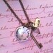 NEW-I Carry You In My Heart & Key...Hand Stamped Charm Necklace