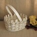 Shabby Flower Girl Basket in French Vanilla