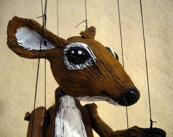 White Tail Deer marionette, Made-to-Order. hand-made, OOAK