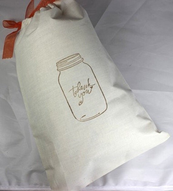 Wedding Bridal Dance Money Bag - 8x12 inch - Mason Jar - You choose ink color and ribbon color Il_570xn