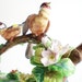 Porcelain Figurine, Antique Staffordshire Birds Colorful Collectible Home Decor