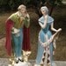 SHABBY CHIC VICTORIAN Large Porcelain Couple Circa 1940s Edwardian Victoriana