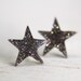 star post earrings in sparkly white gold - star stud earrings galaxy jewely