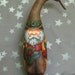 Rootin Tootin Santa, cowboy Santa Claus, hand painted gourd, 13 inches tall