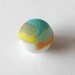 On Sale - Seaglass Marble In Turquoise Yellow Orange White - Near Flawless