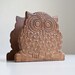1970s Wood Owl Napkin Holder