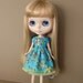 Turquoise Peace Sign Summer Dress for Blythe