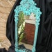 RESERVED for Danielle Aqua Distressed or CHOOSE COLOR Accent Wall Mirror Beach Cottage, Nursery, 28 1/2 x 10 1/2