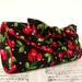 Cherry rockabilly clutch purse Black and red clutch bag with bow, Made to Order