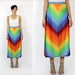 1970s rainbow skirt S/M chevron stripe