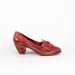 oxblood leather fringe heels 9 Qualicraft