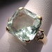 Vintage Aquamarine Diamond Ring Estate Art Deco Wedding