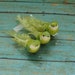 THREE Artificial Decorative GREEN Birds on Clips - Craft Embellishment - Home Decor