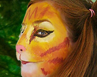 Cat Kitty Cosplay LARP Halloween Costume Latex Prosthetic Face Nose Mask