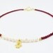 Delicate Hamsa Charm Necklace with Red Coral Beads & Freshwater Pearls