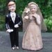 Late 50's Early 1960's Porcelain Bride and Groom Wedding Cake Topper