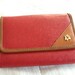 ON SALE Vintage Red Leather Wallet