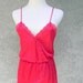 Vintage 80s Teddy/Negligee/Nightie/Lingerie - Hot Pink Nylon and Lace Pinup Shorts Romper/Nighty/Play Suit - Small S - 80's Pajama Party
