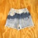 Vintage Denim Cut Offs - 90s Upcycled DISTRESSED Jean Shorts - High Waisted/Custom Bleached/Frayed/Cut Off - Size 7/8 - Designer Bill Blass