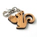 Squirrel Bag Charm: Bamboo Wood Squirrel Purse Charm