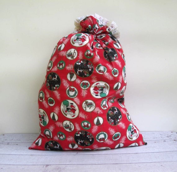 vintage santa sack or large christmas gift bag vintage santa sack or large christmas gift bag