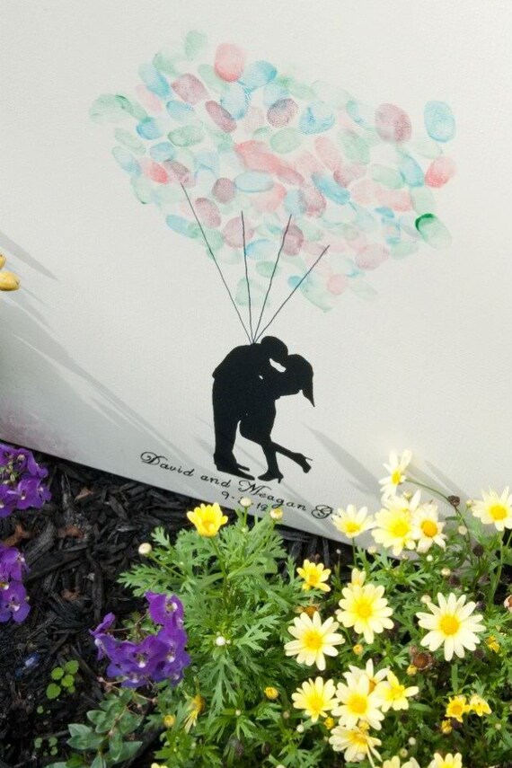 Items similar to Personalized Wedding Guest Book Canvas with