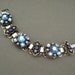 Bright Blue Aurora Borealis Bracelet Vintage Chunky