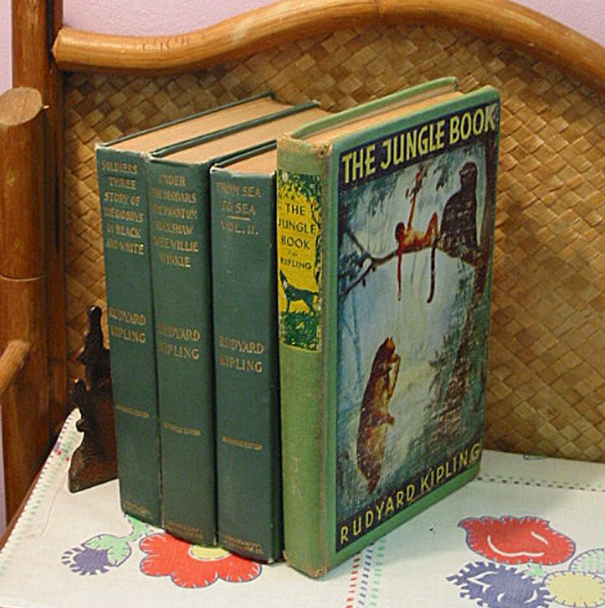 4 RUDYARD KIPLING BOOKS Jungle Book 1899 Wee Willie Winkie