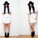SALE White Embossed Floral Slouch Shirt Dress