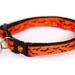 Cat Collar - Bats at Twilight on Orange - Large(standard) Size Collar