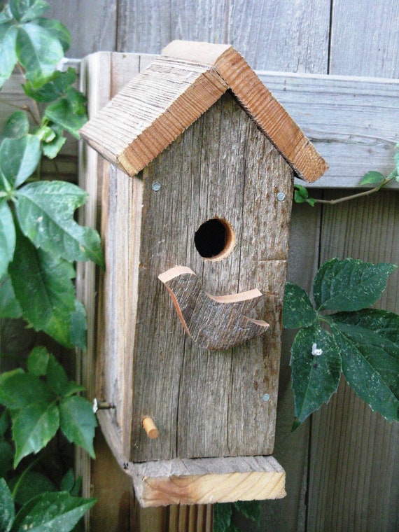 The Chickadee Birdhouse Wren House Natural & Rustic All