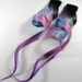 Island Dream / Human Hair Extension / Turquoise Pink Purple / Long Tie Dye Colored Hair