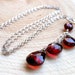 Garnet Necklace Sterling Silver Crimson Cascade Deep Red Teardrops January Birthstone Black Friday Etsy Cyber Monday Etsy