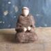 St. Francis of Assisi, or Franciscan Monk, a needle-felted wool sculpture