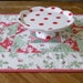 Cottage Chic Quilted Table Runner Red Green Ivory