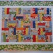 Retro Quilted Table Runner Scrappy Patchwork Rail Fence