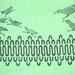 Vintage Harwood Steiger Hand Printed Fabric Six Quail Spring Green
