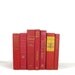 Red Vintage Decorative Books , Wedding Table Setting , Vintage Photography Prop