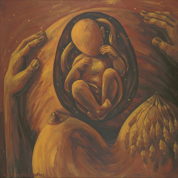 Reserved Birth Of A Mother 12 X 16 Fine Art Print Featuring