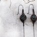 raw emerald organic crochet earrings