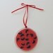 Petri Dish Ornament H5: Red with Blue Bacteria