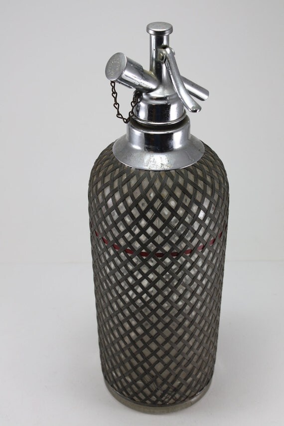 Vintage Mesh Seltzer Bottle Sparkletts