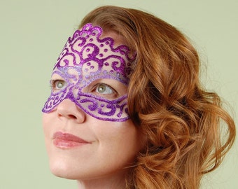 SHEER MASK- Purple Trio- masquerade mask, Mardi Gras, tattoo, ballroom, fairy,Venetian, Halloween