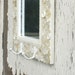 Shabby Chic Mirror coverd with Vintage Buttons, Lace and pearls, with two hooks