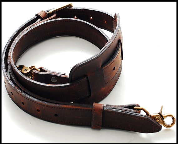 Items similar to Full grain leather replacement shoulder strap ...